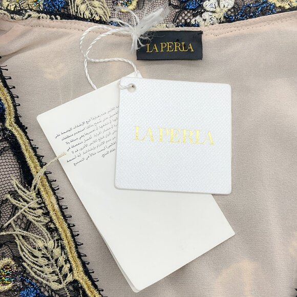 La Perla Blue / Black Lace Dress - Picture 4 of 4